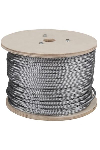 Evotools Cablu de oțel galvanizat, diametru 8 mm, lungime 100 m,