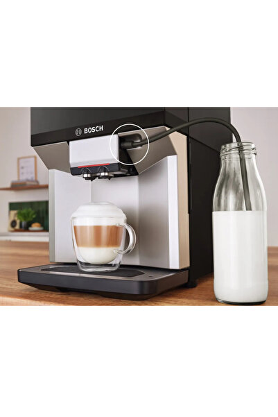Bosch TPE40307 Espresso Tam Otomatik Kahve Makinesi VeroCafe Metalik inoks gümüş, Piyano siyah