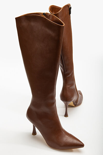 MS SUGAR SHOES Selecto Дамски ботуши с цип, висок ток, заострени върхове и веганска кожа