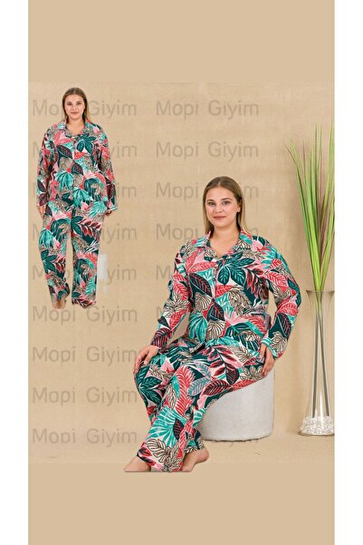 MOPİ Σετ 2 τεμαχίων με μακρυμάνικο πουκάμισο με κουμπιά από ύφασμα βισκόζης B...