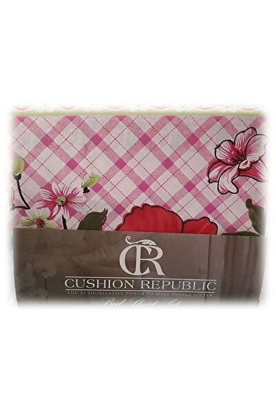 AWF AL WADI FURNITURE Cushion Republic Flat Single Bedsheet with Pillow Case Set, 140 x 235 cm (Pink Floral Check)
