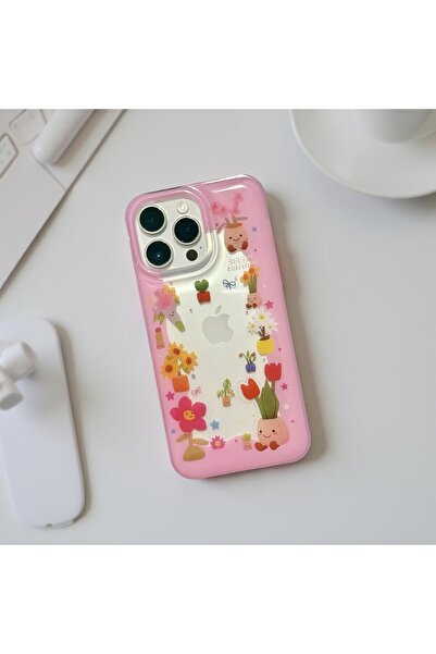 HYPERSOFT Iphone 15 Pro Max (6.7 inç) Uyumlu Popsocketli Stant Olabilen Şık Desenli Slım Kılıf