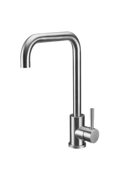 EVOSANITARY Kitchen Faucet 5001, type C, single-lever, flexible connections, ceramic cartridge, stai