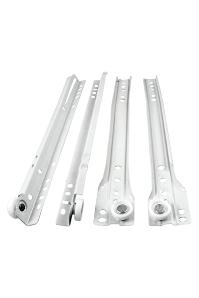 Evotools Glisieră pentru sertar cu rolă 450 mm Alb Evo