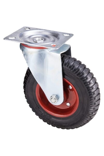 Evotools Roată pivotantă din cauciuc, diametru 200 mm, 250 kg