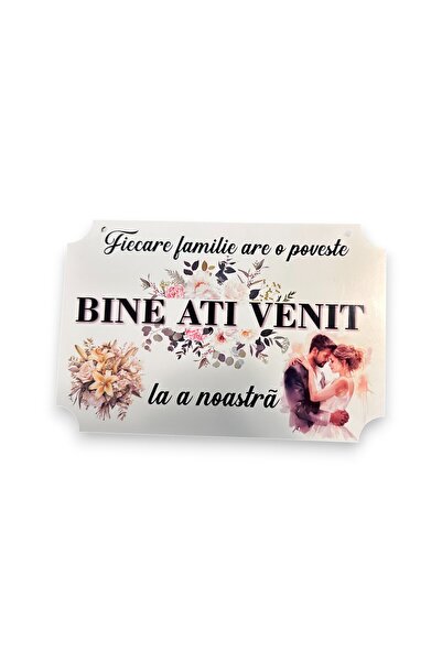 OEM Placuta Bine ati venit la povestea noastra, 30x20cm, MDF