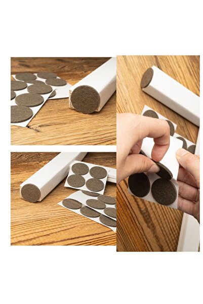 Mobilyap Aksesuar Pacific Yapışkanlı Mobilya Masa Sandalye Parke Zemin Ayak Koruyucu Kaydırmaz Keçesi 1.Kalite