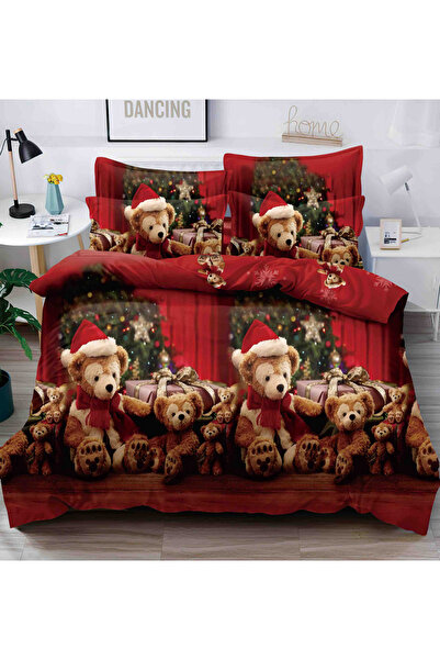 JOJO Bed linen for 2 people with elastic 180x200, ZUBI, Santa Claus, Finet, 6 pieces