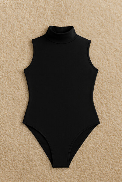 Alissa Women's Cotton Lycra Combed Cotton Sleeveless High Neck 2-Piece Snap-On Bodysuit W6K1K8T4Ka