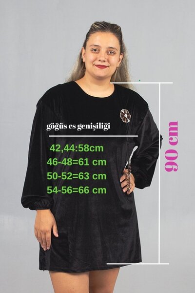 Truva XXL Black Velvet Elegance in Winter: Make a Difference with Your Style!