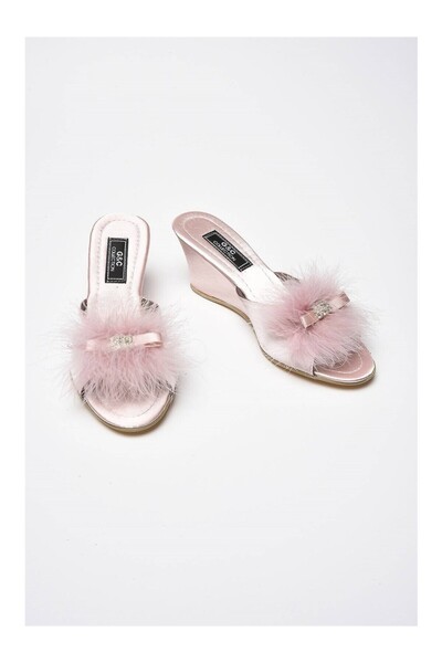 Alissa Жіночі пухнасті туфлі на підборах Welin для дому Q1W7K0CK