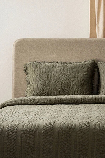 Ecocotton Hifa Green Double Size 100% Organic Cotton Pique - Bedspread Set