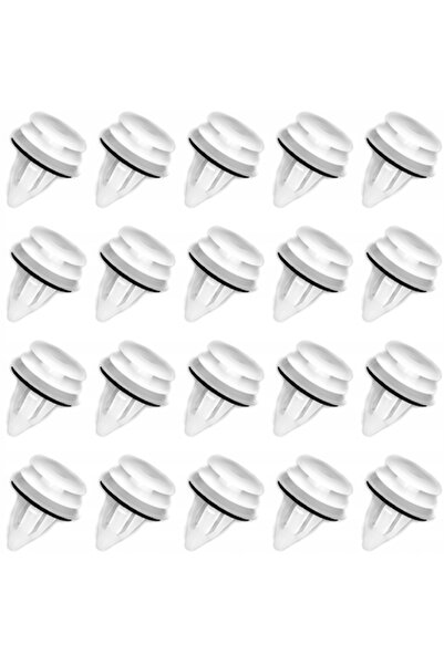 OEM Set 20 Fixing Clamps for BMW Upholstery, Plastic, White