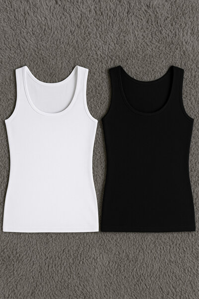 Alissa Γυναικείο Βαμβακερό Μονόχρωμο Σετ ελαστικό ύφασμα Χοντρά Στράπες W6K6K0T1KA