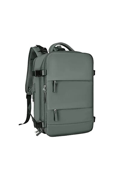 OBRALIX Rucsac de călătorie pentru avion, City Break, impermeabil, port USB, până la 35 L, kaki, OBRALIX®