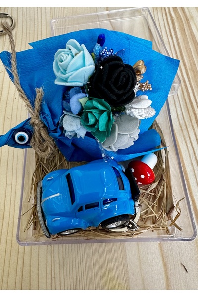 marimari Mini Buket ve Araba anahtarlık Mari Flowers Özel Tasarım Arkadaşa,Se...