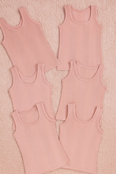 White Velvet Women's Cotton Lycra Combed Cotton Camisole 6-Piece Undershirt Q6K0K1T5Ka