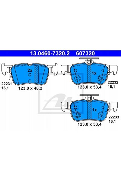 Ate Set brake pads, ATE, 13.0460-7320.2