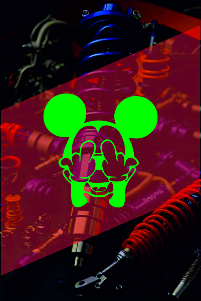 sticker ملصق زجاجي ثلاثي الأبعاد بتصميم ميكي مقاس 15×15 سم للسيارات والدراجات...