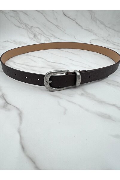 EMR Official Curea maro/cu cataramă oxidată pentru femei, curea pentru jachet...