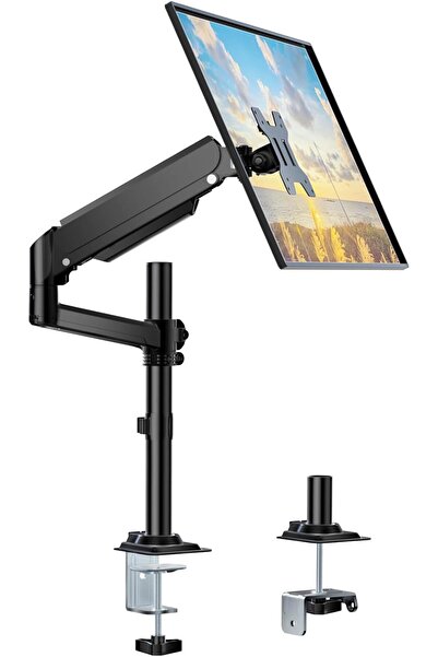 WALI حامل مكتبي فاخر لشاشة LCD فردية مع حامل زنبركي غازي قابل للتعديل بالكامل لشاشة واحدة حتى 32 بوصة