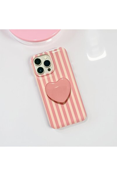 HYPERSOFT Iphone 14 Pro Max (6.7 inç) Uyumlu Popsocketli Stant Olabilen Şık Desenli Slım Kılıf