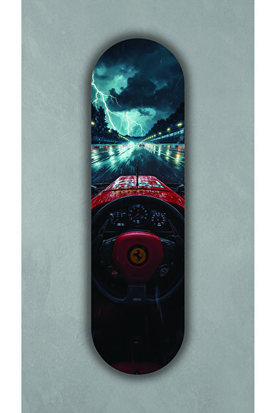 Korhan Atölye Fırtına Direksiyonu - Dekoratif 4mm MDF Duvar Panosu (75x20 cm)