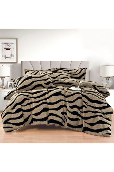 Casa Pucioasa Wholesale Striped Bedding, Light Brown, Premium Cocolino Material, Fitted Sheet 180 x