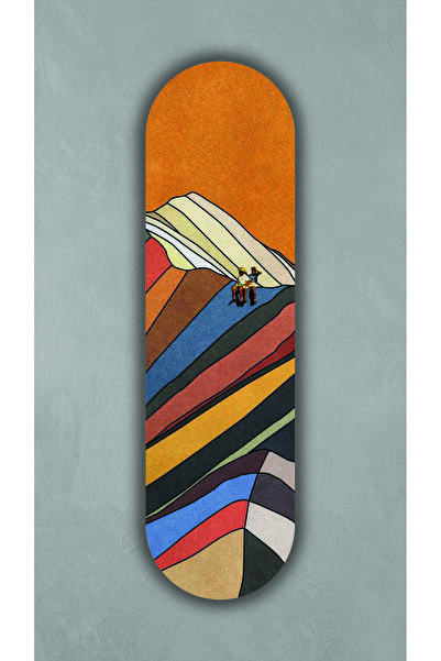 Korhan Atölye Pastel Dağ - Dekoratif 4mm MDF Duvar Panosu (75x20 cm)