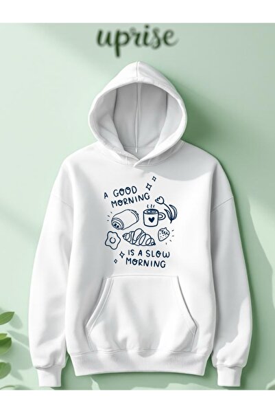 Vordevia Φούτερ Slow Morning με τύπωμα Cotton 3 Thread O oversized