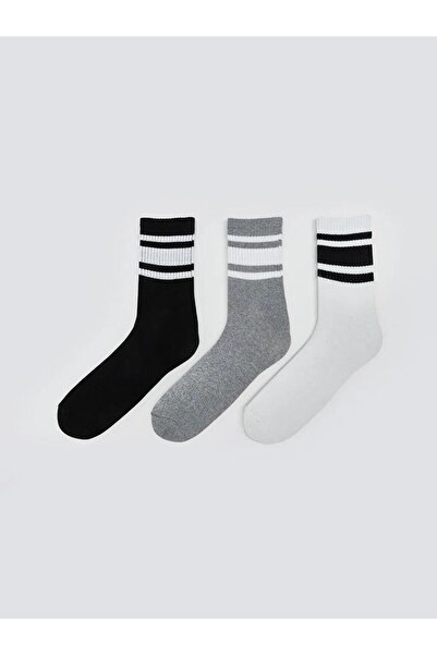 LC Waikiki Striped Men's Socks 3-Piece (W5)