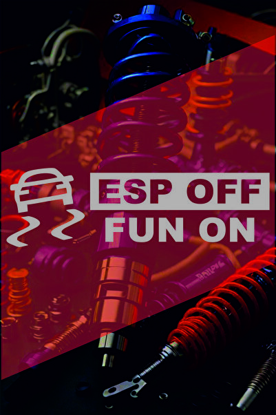 sticker ملصق زجاجي ثلاثي الأبعاد بتصميم JDM للسيارات والدراجات النارية وأجهزة الكمبيوتر المحمولة، مقاس 6×20 سم، بعبارة 'ESP OFF FUN ON'