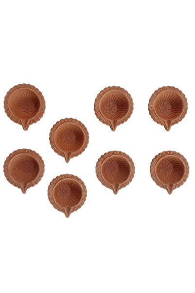 doneel زينة مصنوعة يدويًا من الطين لتزيين عيدي البوجا والديوالي - 8 قطع