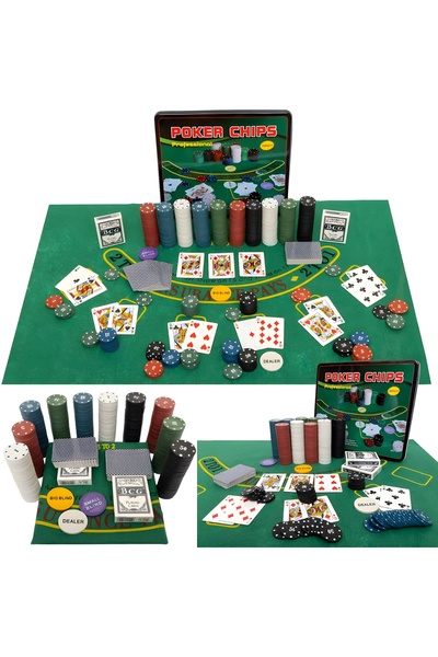 Wolawood Luxury Royal Poker Set Metal Boxed Premium Casino 500 Chips 2 Decks of Cards Elite Players Exclusive Vip Series
