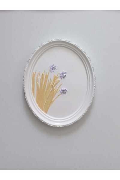 OVAL WALL DÉCOR-WHITE COLOR-21CMX17.5CM