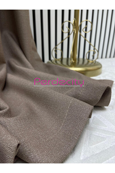 PERDECITY Natural Linen Bohemian Style Dark Mink Background Curtain 1X3, Not Easily Wrinkled, Suitable for Any Room