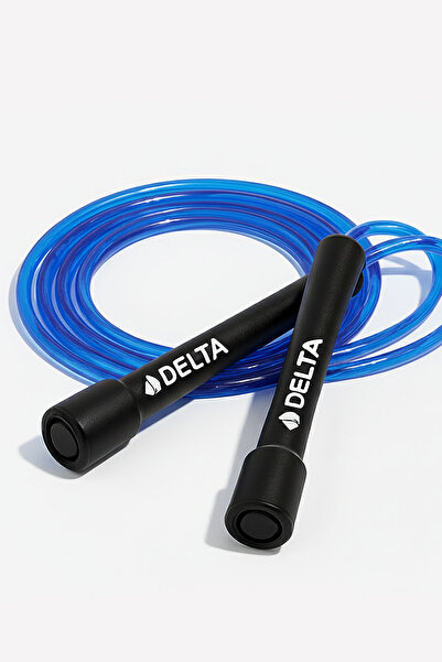 Delta Profesyonel Atlama İpi – Evde & Spor Salonu Kullanımı + Ayarlanabilir Uzunluklu Kondisyon Aleti Mavi