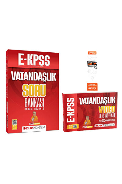 İndeks Akademi 2026 EKPSS Vatandaşlık Video Ders Notları + Soru Bankası 2 Kit...