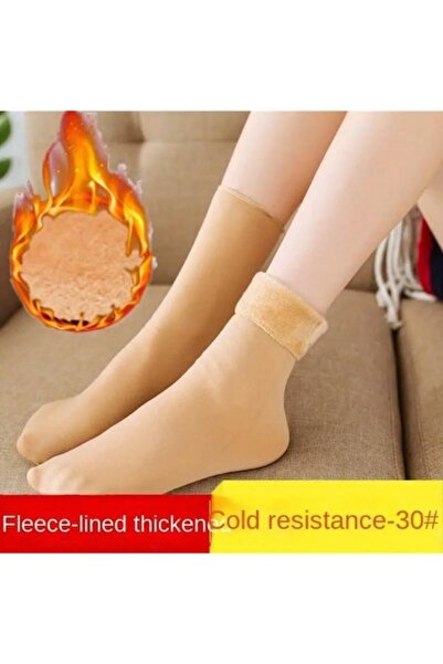 OEM Set 2 Socks, VELVET WARM THERMAL, thermal, polyester, universal size, light brown