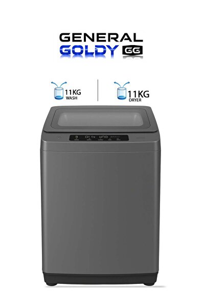 General Golden غسالة جنرال جولدي أوتوماتيكية - تحميل علوي - 11 كجم - فضي - GGWMTL11S