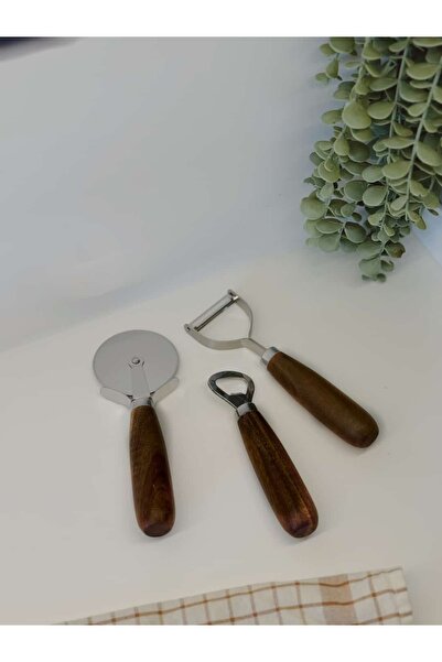 BUCOLIC 3-Piece Acacia Handle Kitchen Utensil Set