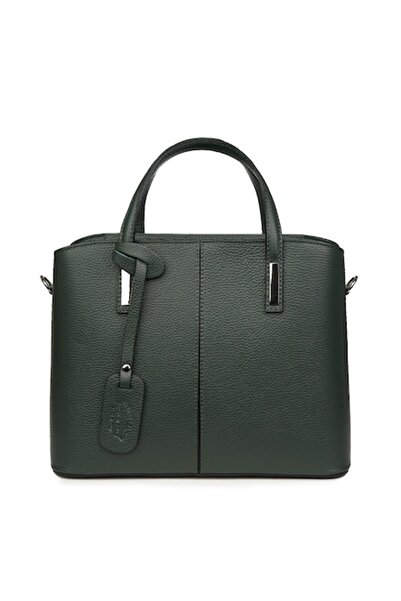 OEM Geantă de damă din piele Gianna verde închis