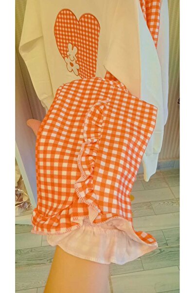 Çamur Kids Gingham Patterned Double Girl's Suit