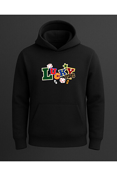 Ebiidesign سويت شيرت مطبوع عليه Lucky Vibes