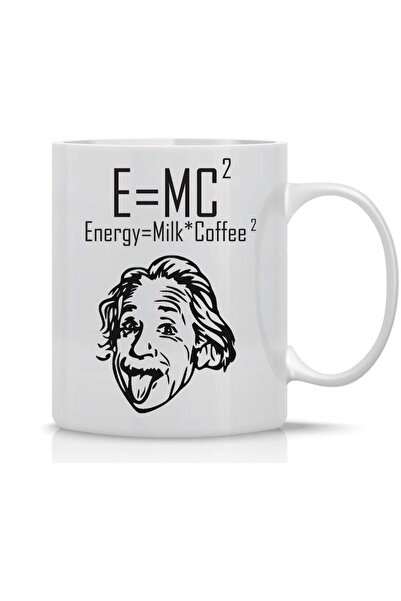 RYN كوب قهوة مع اقتباس من آينشتاين، كوب قهوة خزفي E=MC2-11 أونصة - صيغة نظرية...