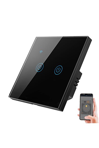 TOEFL مفتاح ثنائي غطاء ذكي تحكم عن بعد Wifi سهل الاستخدام يعمل باللمس تحكم بالجوال متوافق مع اليكسا