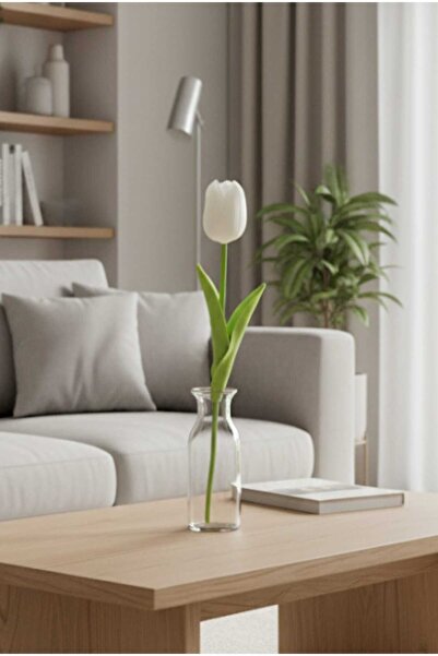 YAPAY ÇİÇEK DERYASI 1 ADET TEKLİ YAPAY ISLAK LALE VAZO DEKOR ARANJMAN