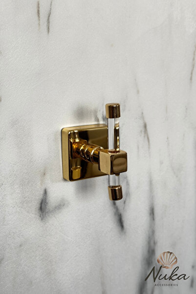 Nuka Ev Aksesuarları Ömür Boyu Paslanmaz Seffaf Lüks Banyo Askısı Duvar Askıs...