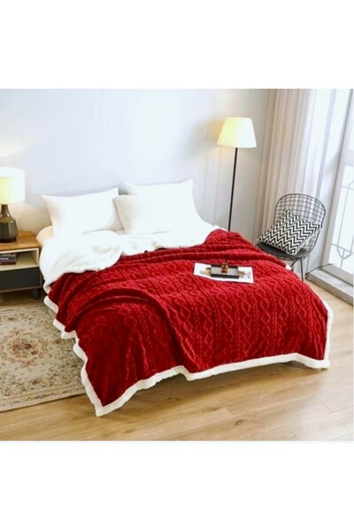 Kotonia Home Soft Cocolino two-layer duvet cover 200x230 cm and pillowcases 60x60 cm, 100% microfiber, red