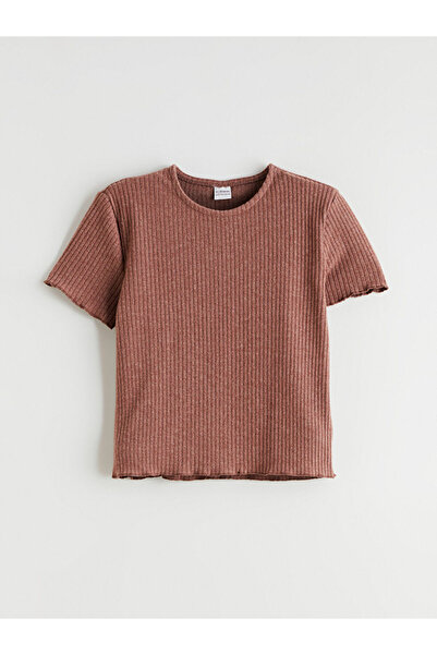 LC Waikiki Pink Crew Neck Girls' T-Shirt and Pants